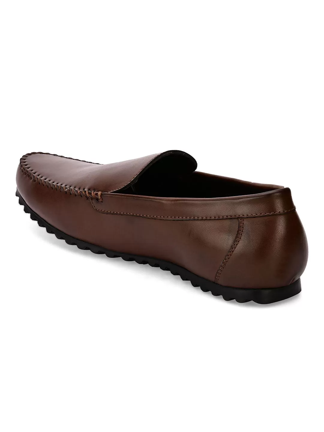 Dart Brown Solid Loafers