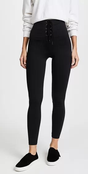 David Lerner High Rise Corset Legging Black