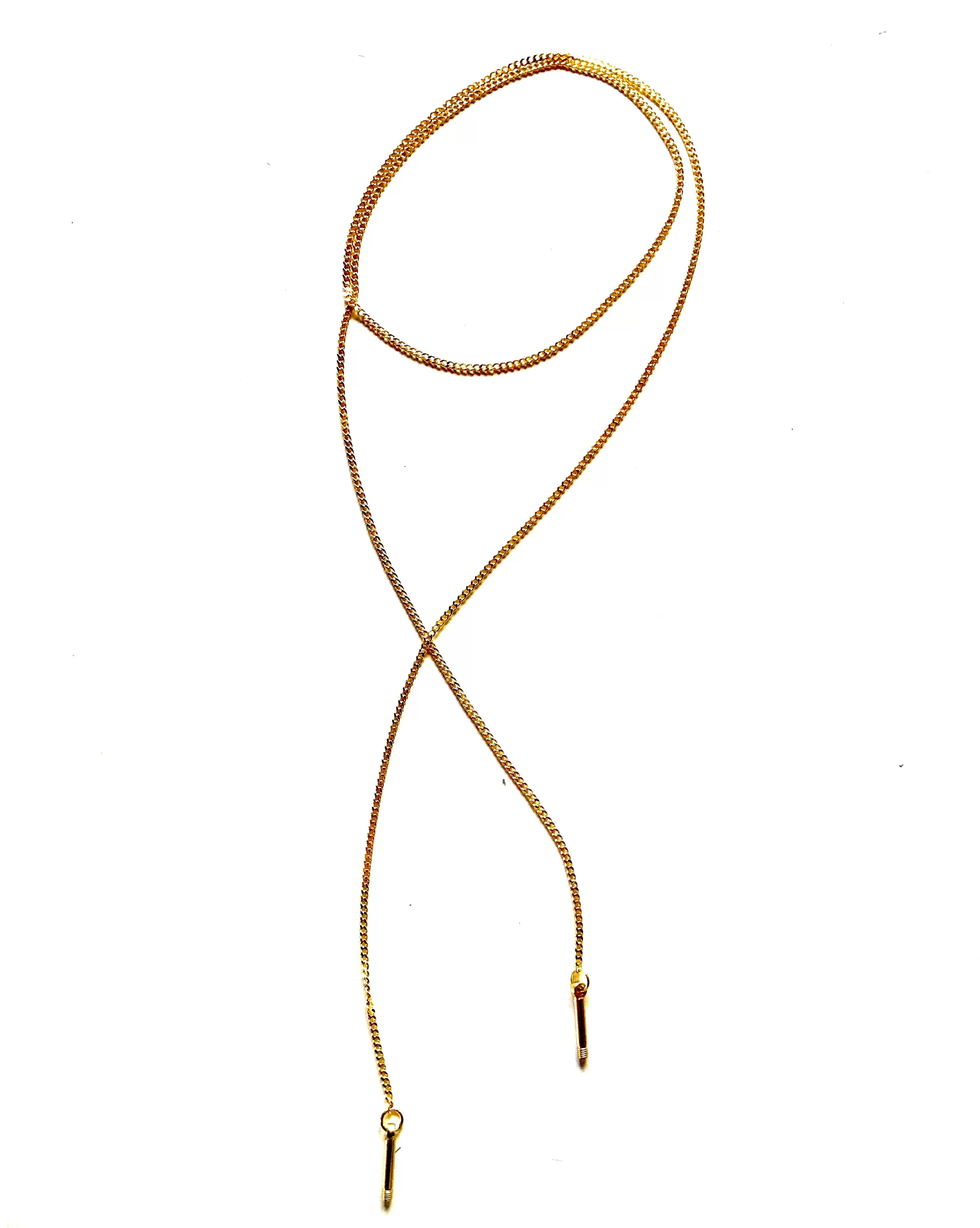 DERBY LARIAT NECKLACE  - GOLD