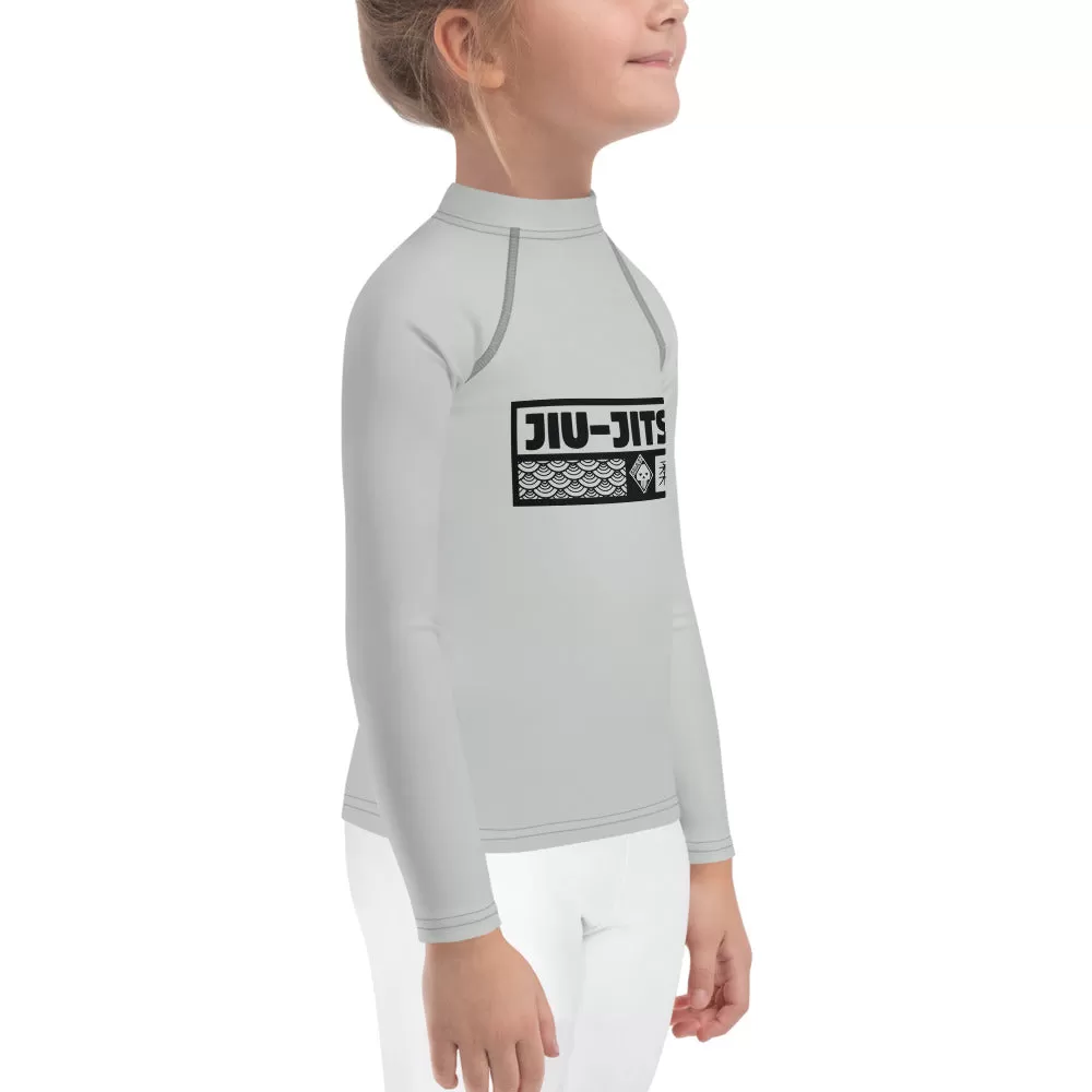 Dynamic Style: Kid's Girls Long Sleeve BJJ Rash Guard Jiu-Jitsu 018 - Smoke