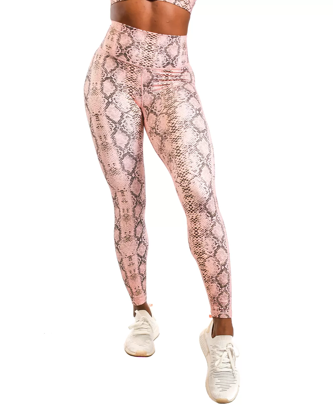 Effortless Scrunch Leggings- Pink & Gold Boa