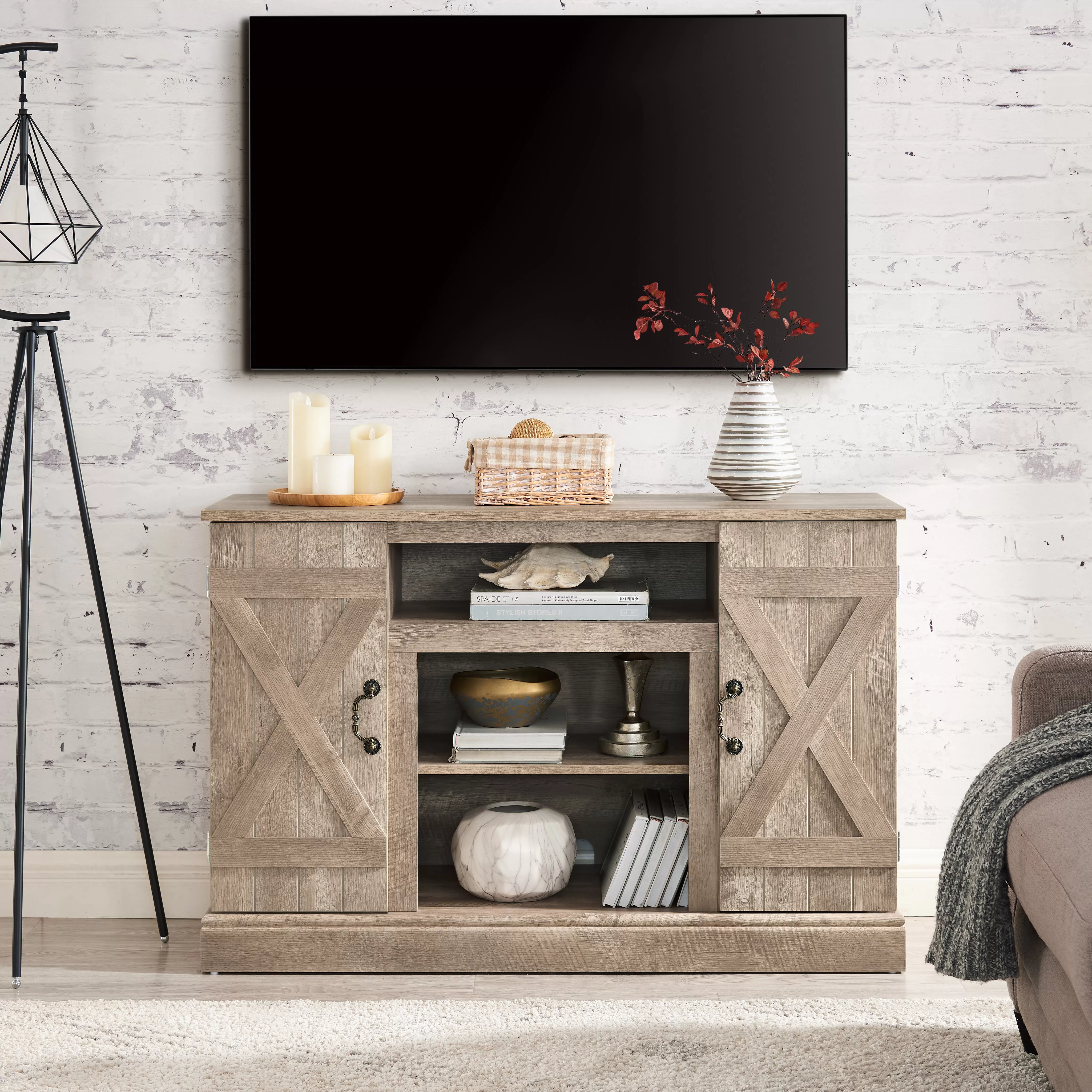 Farmhouse Classic Media TV Stand Antique