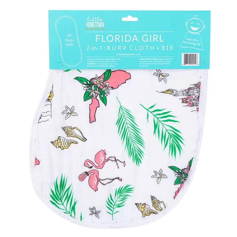 Florida Baby (girl) Burp/Bib Combo