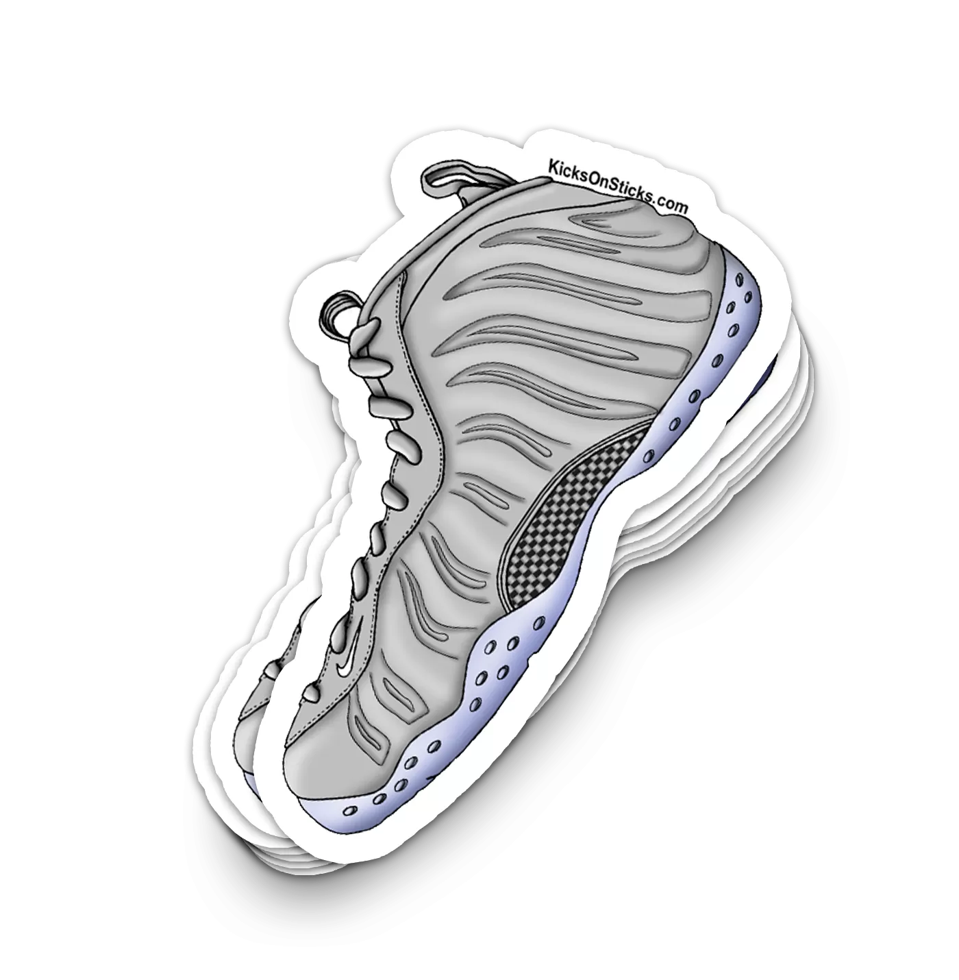 Foamposite "Wolf Grey" Sneaker Sticker