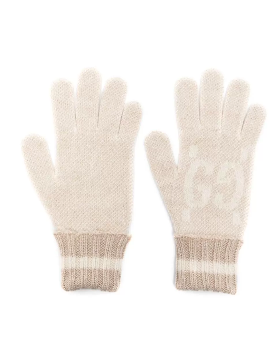 GG CASHMERE LAMÉ GLOVES