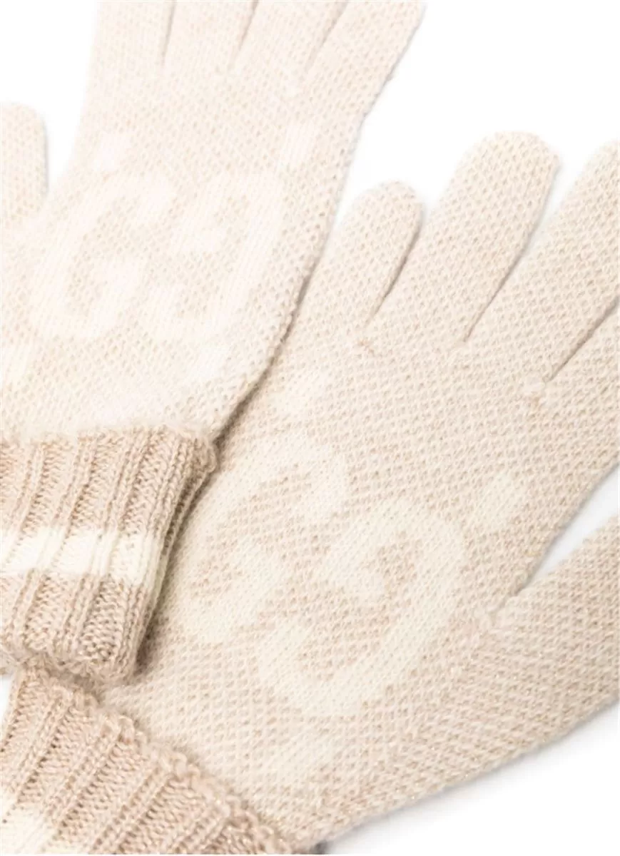 GG CASHMERE LAMÉ GLOVES