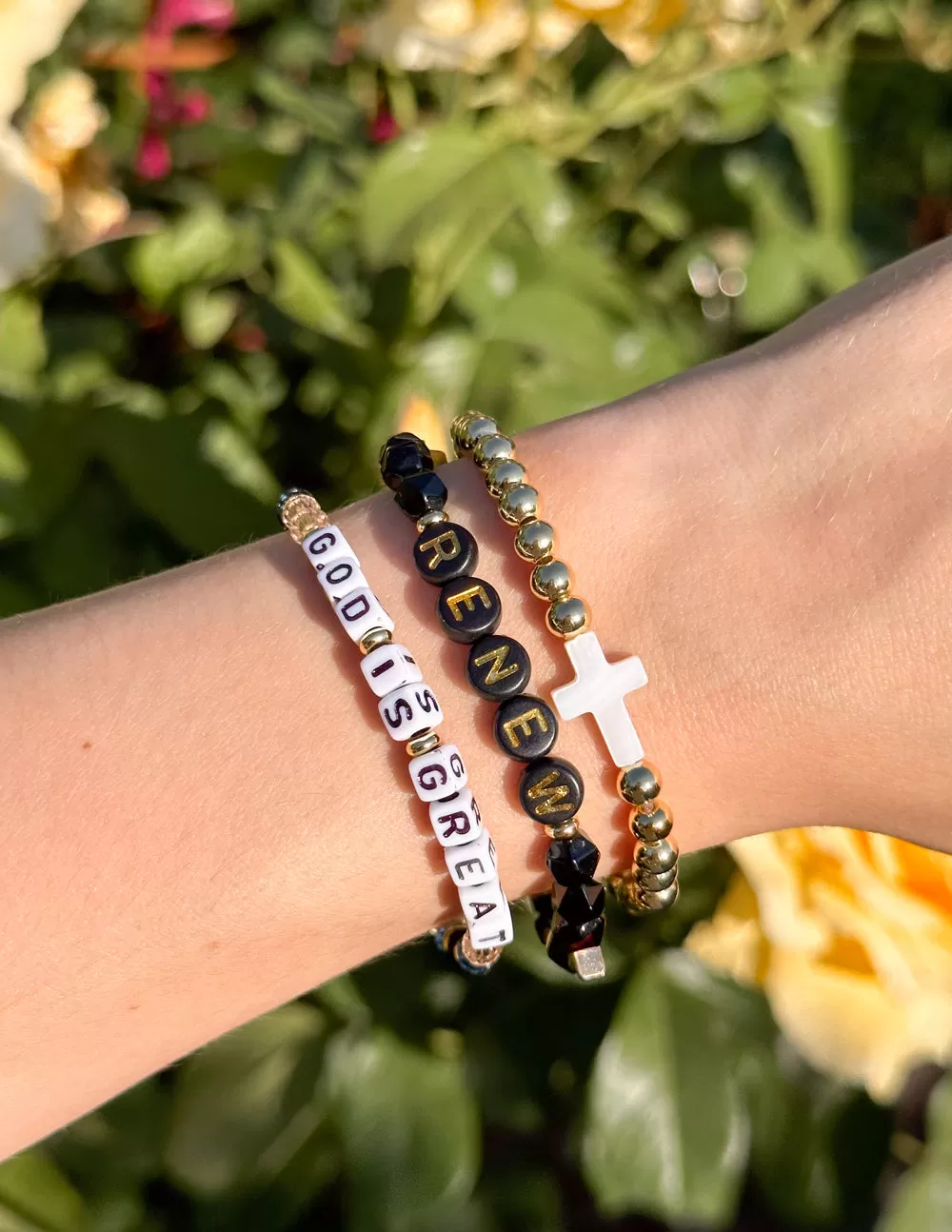 God is Great Letter Bracelet