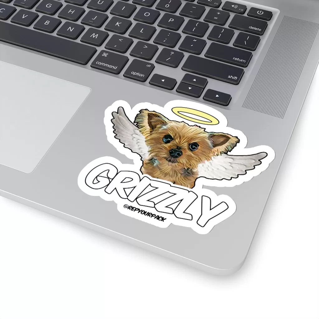 Grizzly Angel Wings Stickers