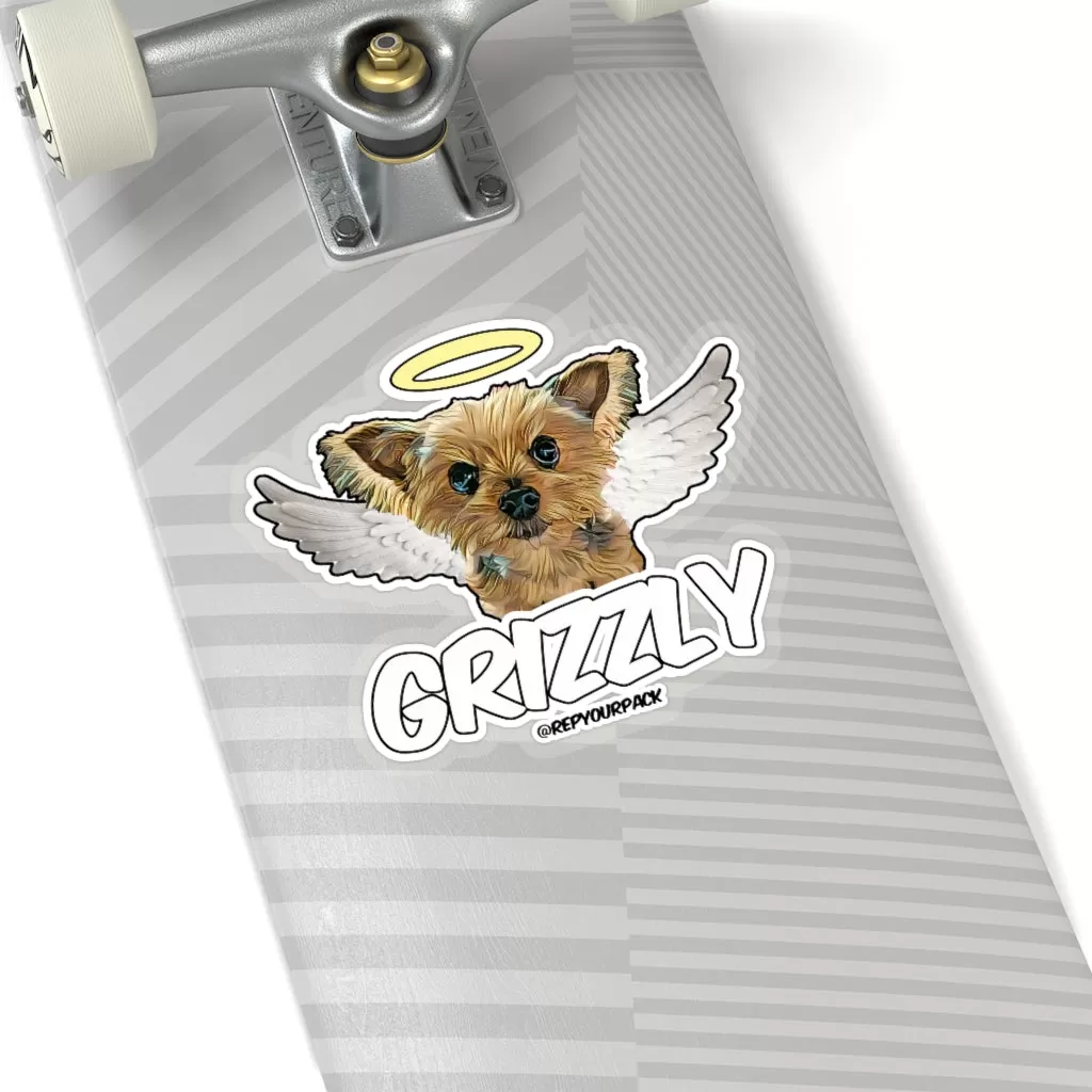 Grizzly Angel Wings Stickers