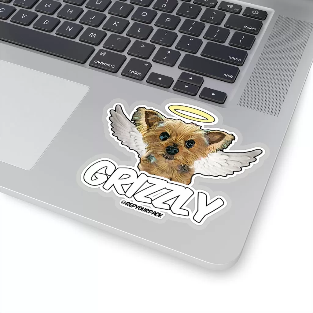 Grizzly Angel Wings Stickers