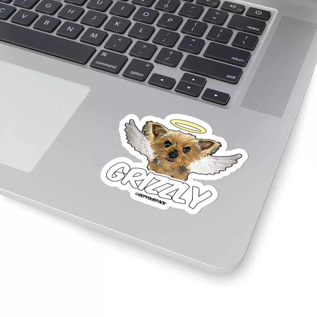 Grizzly Angel Wings Stickers