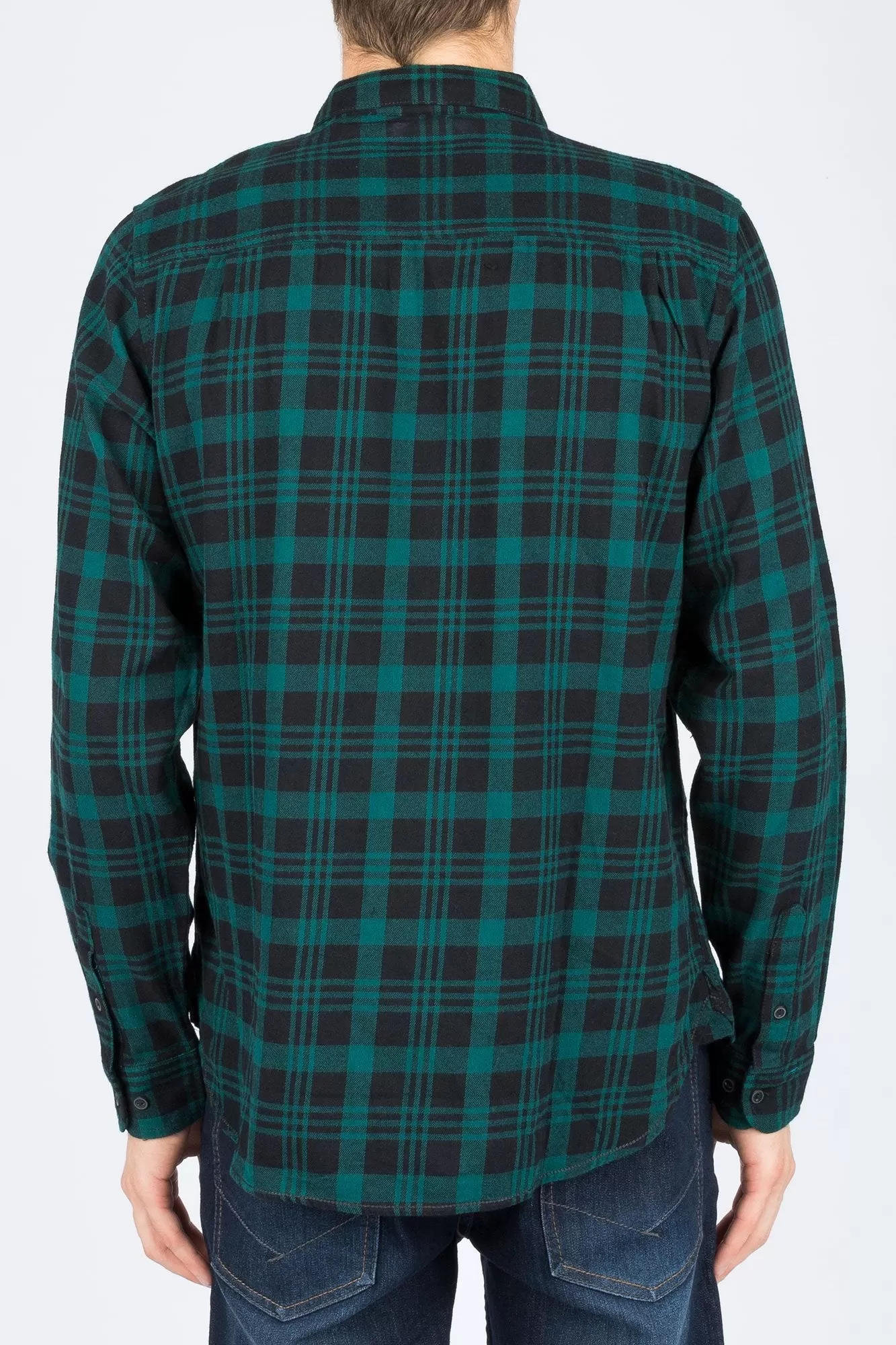 Guys Classic Plaid Long Sleeve Shirt