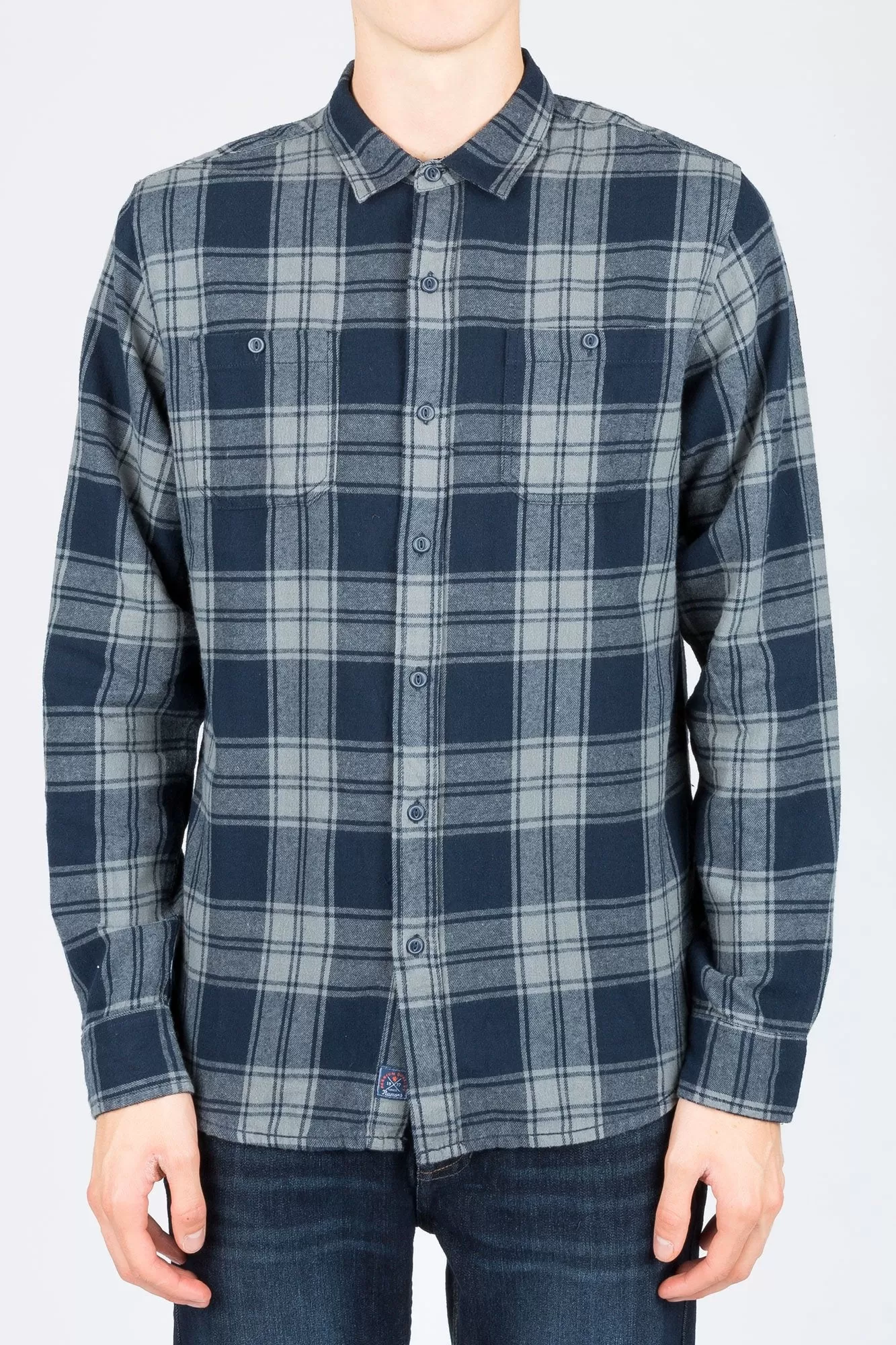 Guys Classic Plaid Long Sleeve Shirt