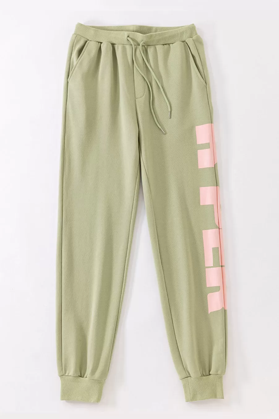 Half Face Green Joggers