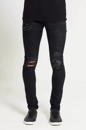 HAVOC Super Skinny Jeans In True Black