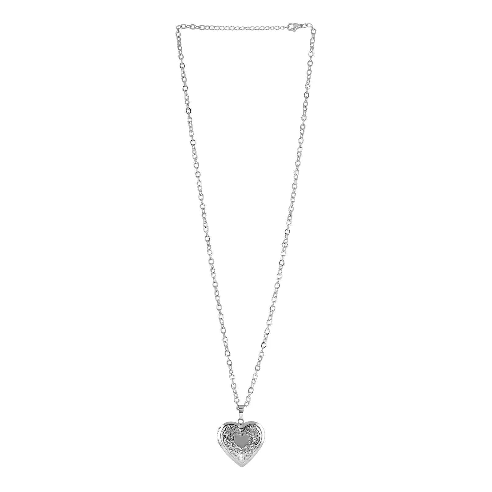 Hazey Silver Heart Necklace