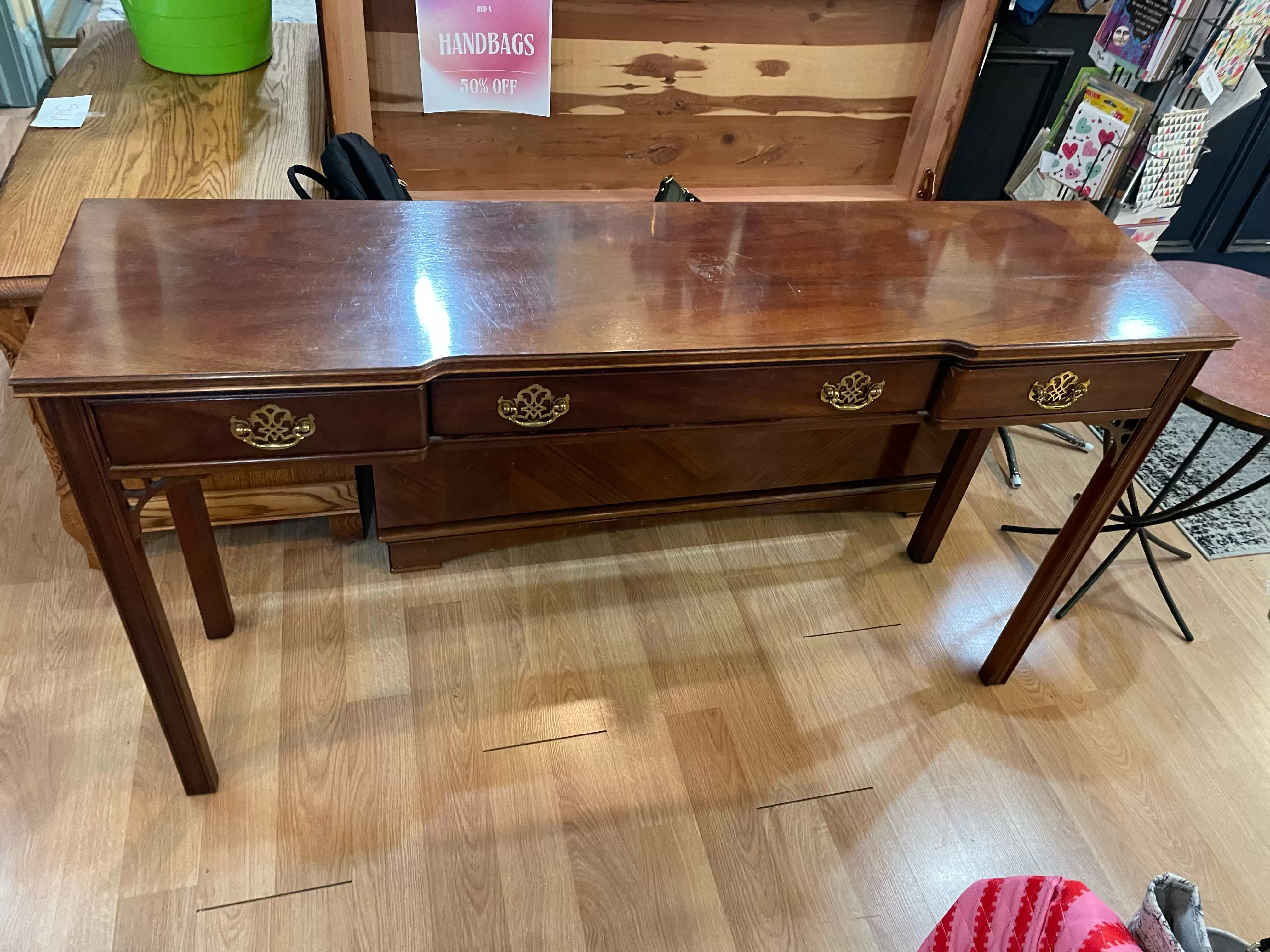 Hickory Mahogany  Console Table