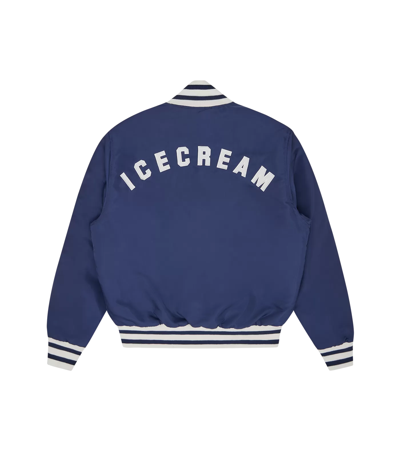 IC CLASSIC SATIN VARSITY JACKET - NAVY