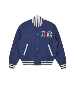 IC CLASSIC SATIN VARSITY JACKET - NAVY