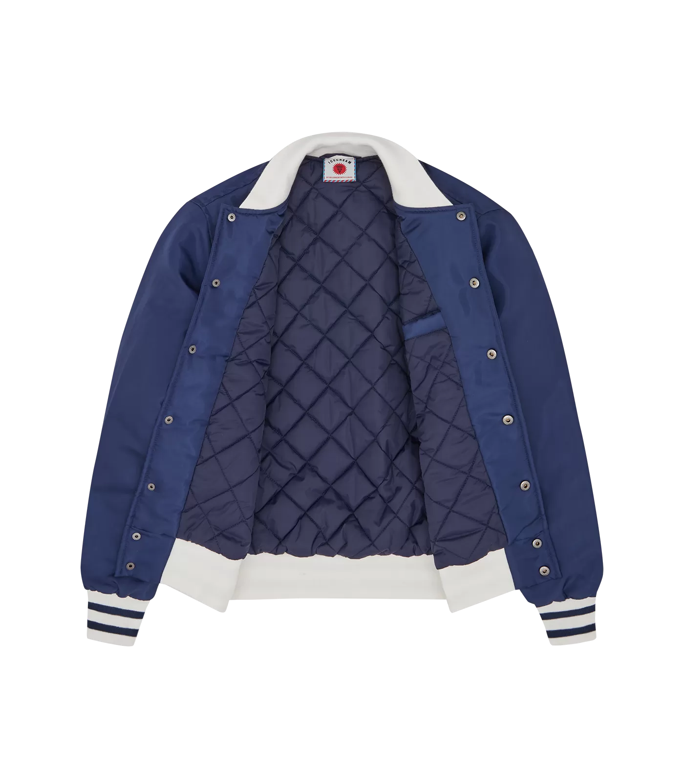 IC CLASSIC SATIN VARSITY JACKET - NAVY