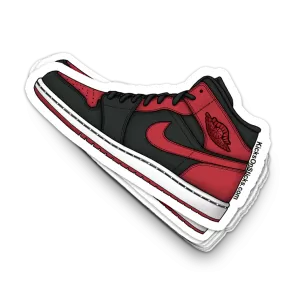 Jordan 1 Mid "Banned" Sneaker Sticker