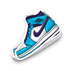 Jordan 1 Mid "Hornets" Sneaker Sticker