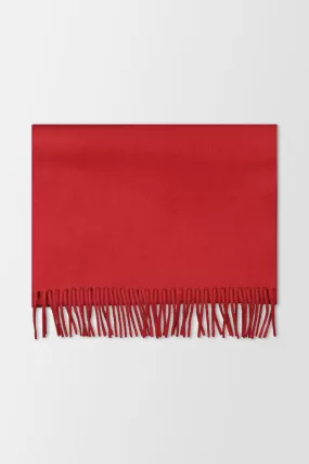 Joshua Ellis Scarlet Classic Plain Scarf