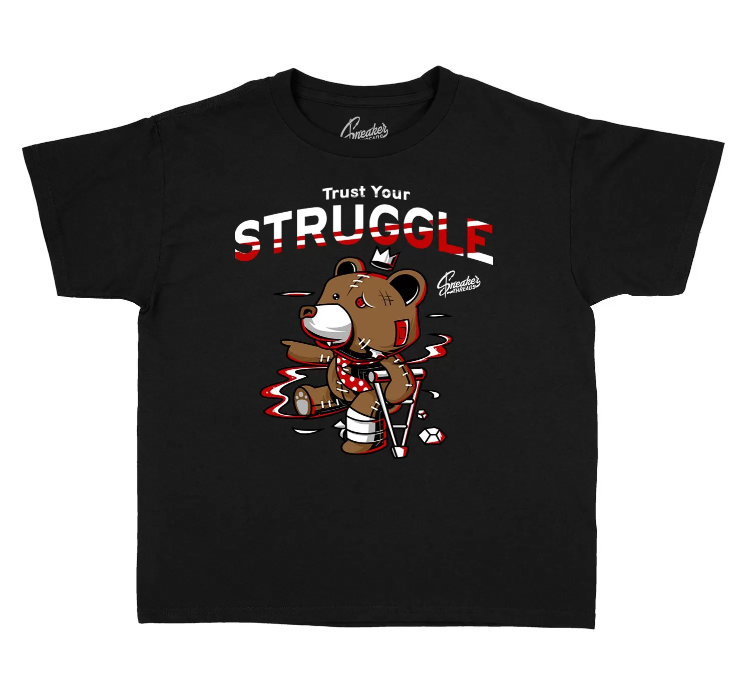 Kids - Red Flint 13 Shirt - Trust Your Struggle - Black