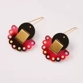 Mabel Dot Earrings - Tortoise Pink