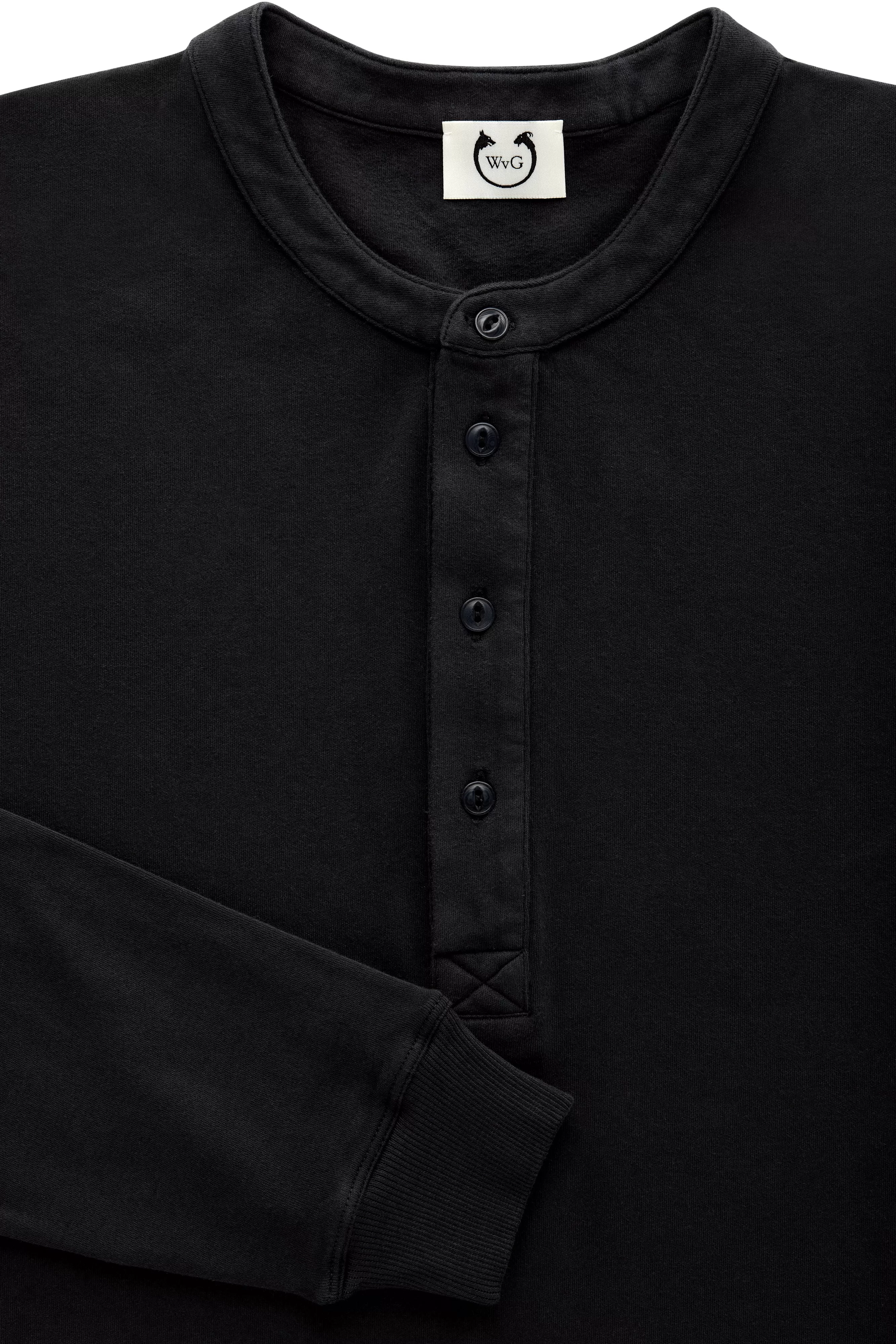 Mantella Long Sleeve Henley Black Beauty