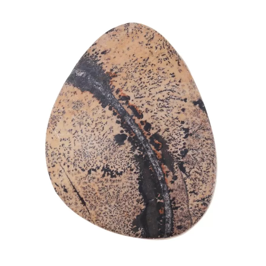 MATTE Artistic Jasper 25x35mm Free Form Drop Pendant