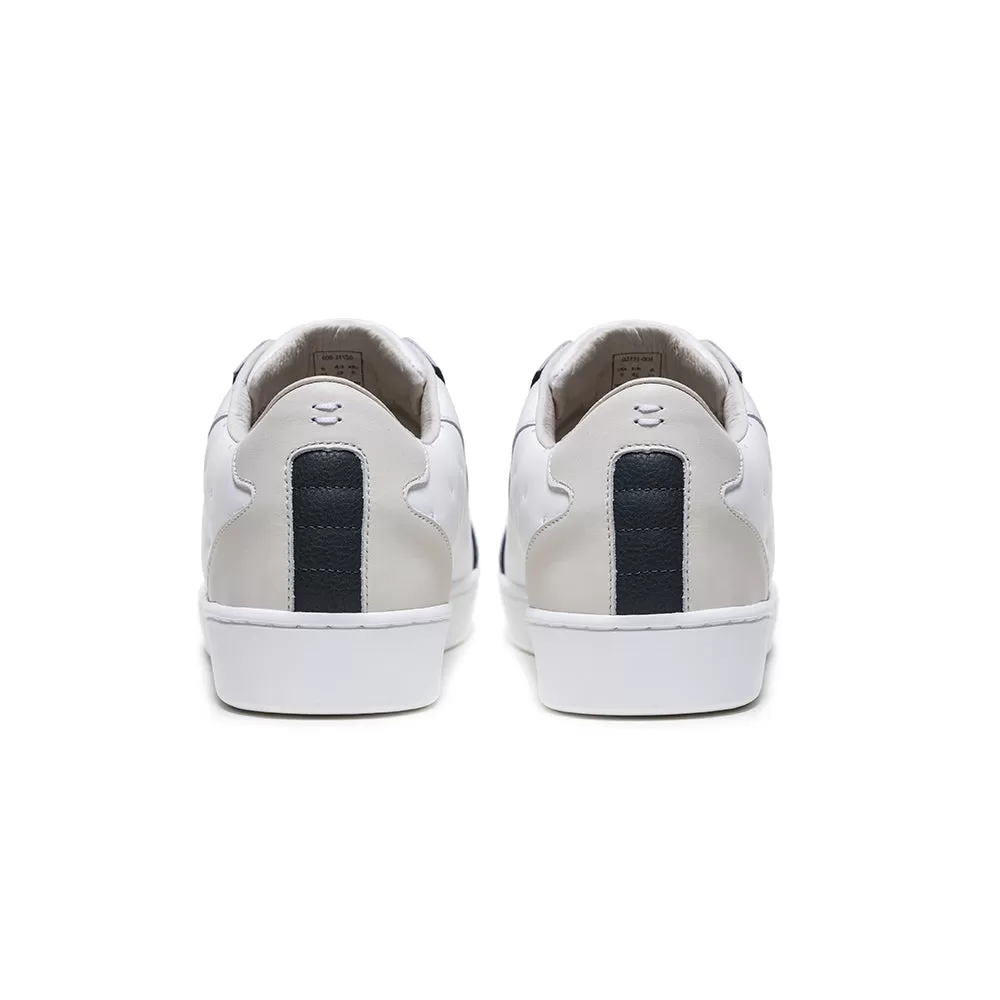 Men's Adelaide Lux White Black Leather Sneakers 02731-009