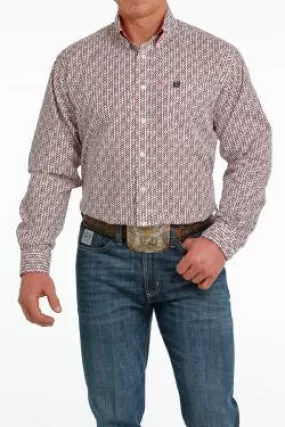 MEN'S CINCH GEOMETRIC PRINT BUTTON-DOWN WESTERN SHIRT