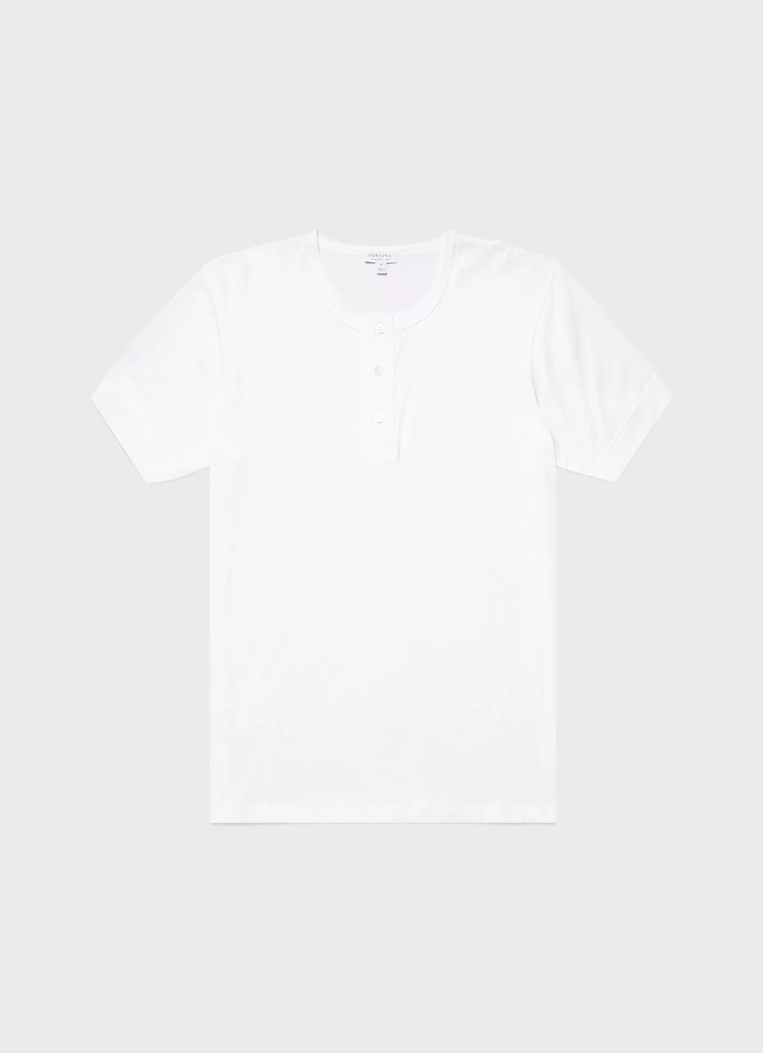 Men's Henley T-shirt in White