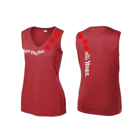 MIne JK Yours (Pickleball Colors Orange Yellow or Red) | Women’s Sleeveless Athletic Shirt | 100% Polyester