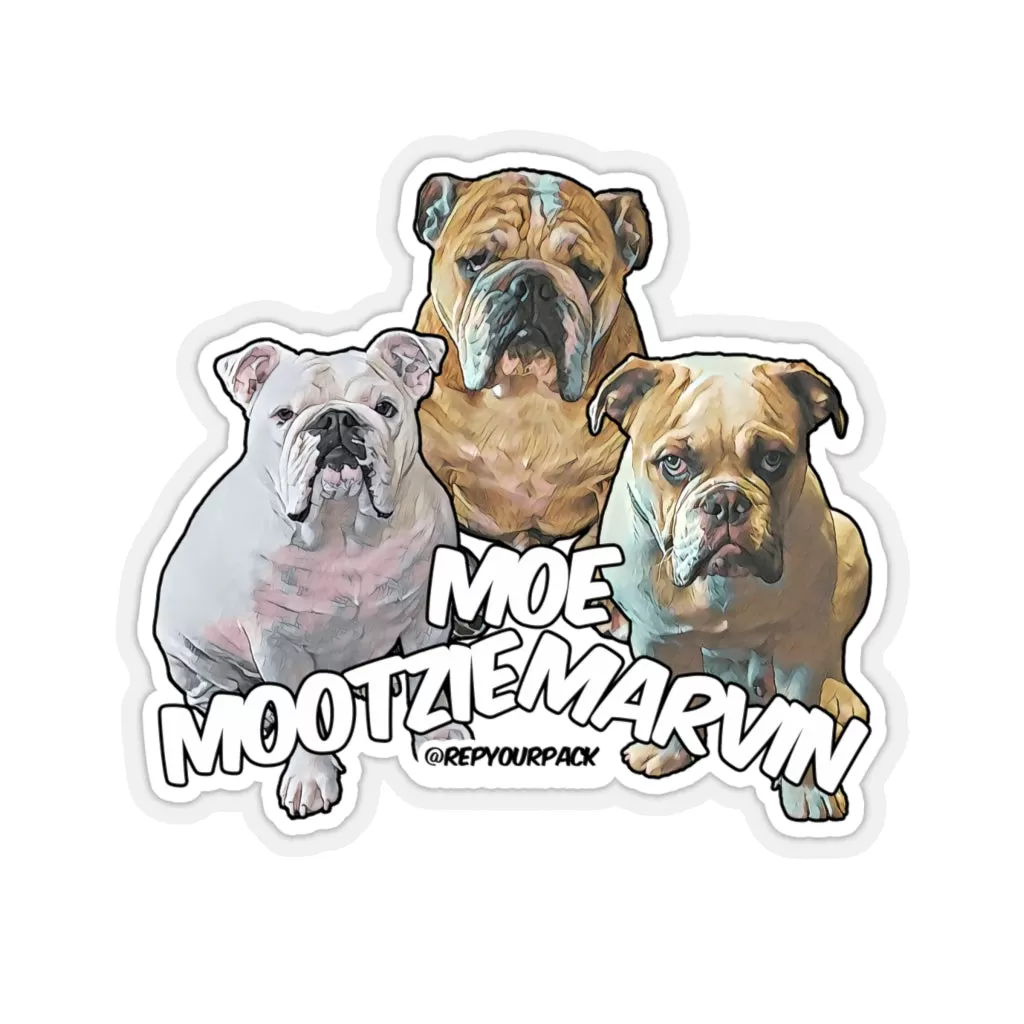 Moe Mootzie Marvin Stickers