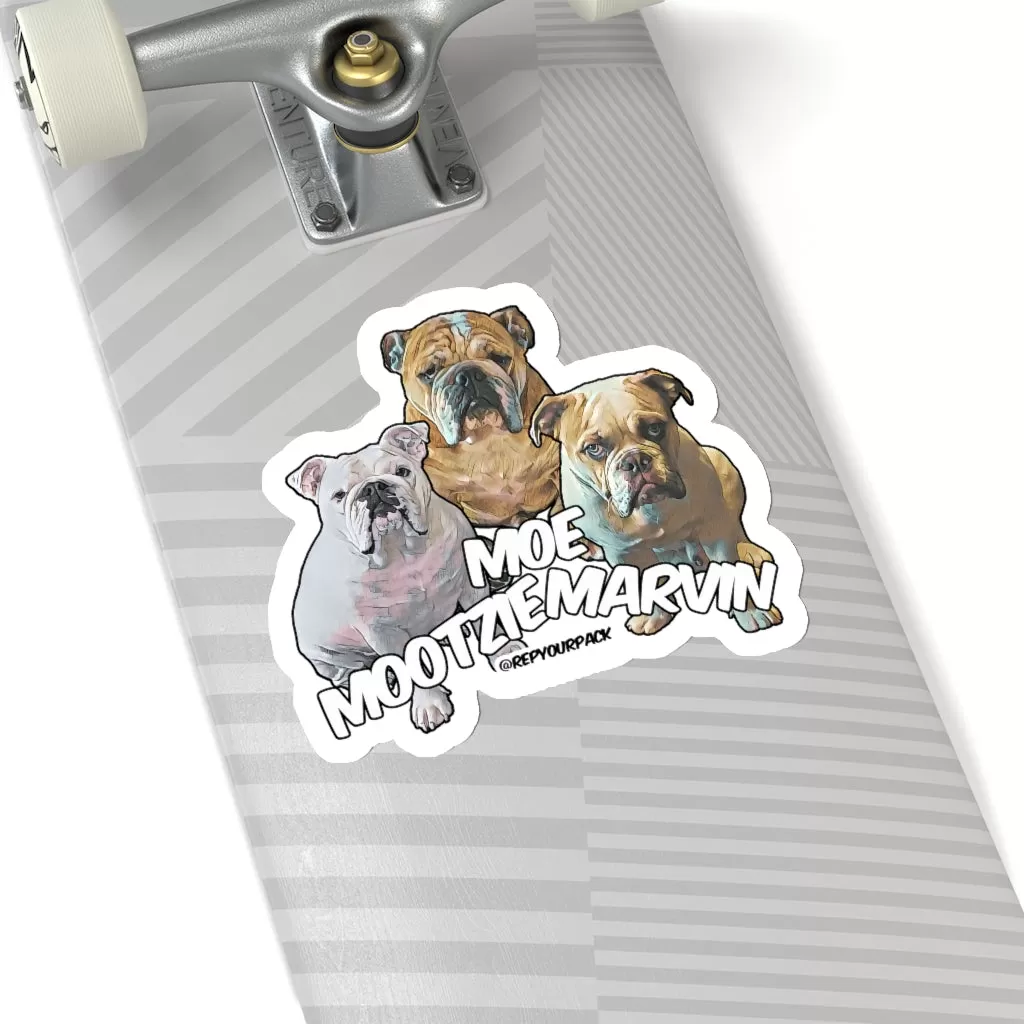 Moe Mootzie Marvin Stickers