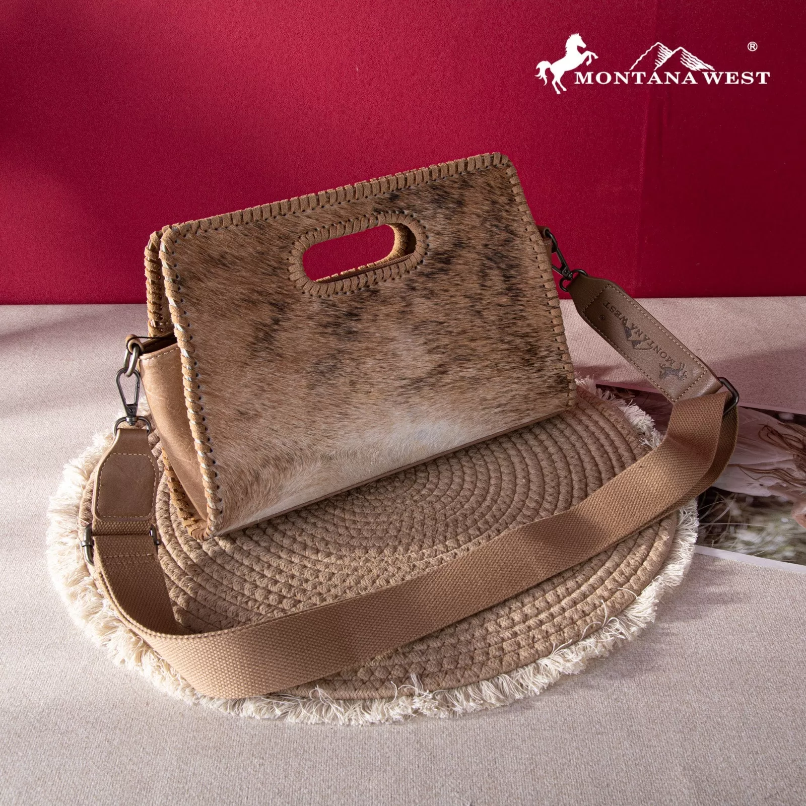 Montana West Hair-On Cowhide Crossbody Purse