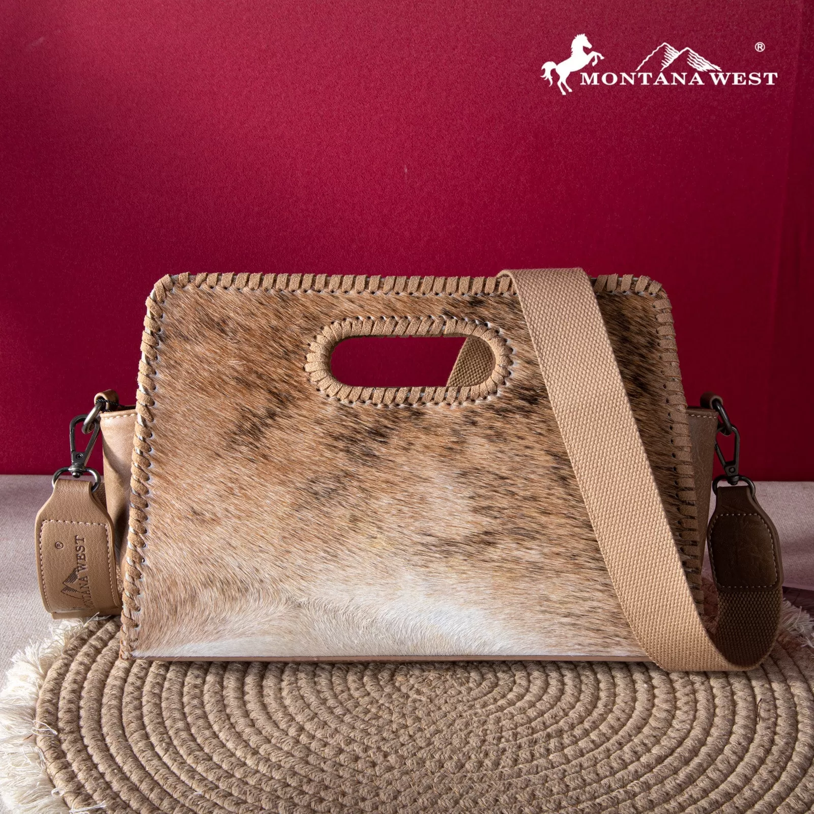 Montana West Hair-On Cowhide Crossbody Purse