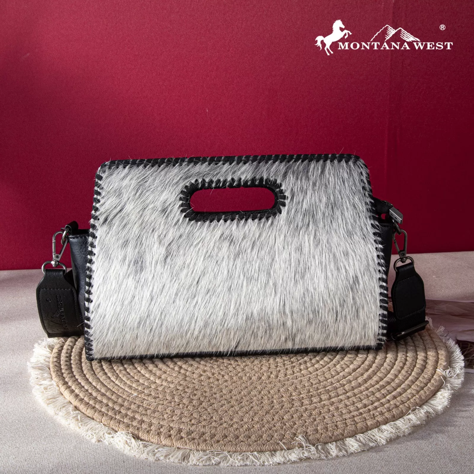 Montana West Hair-On Cowhide Crossbody Purse