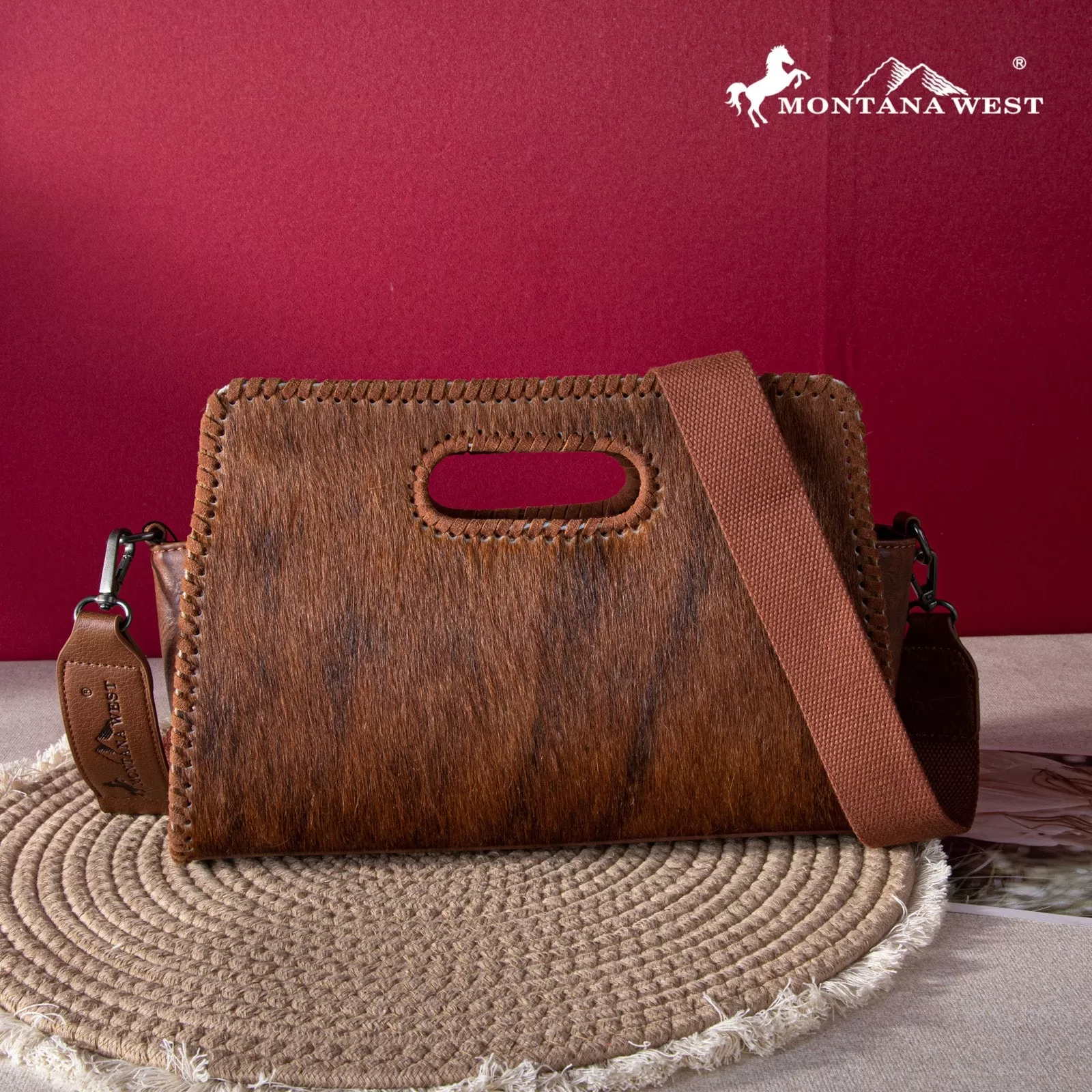 Montana West Hair-On Cowhide Crossbody Purse