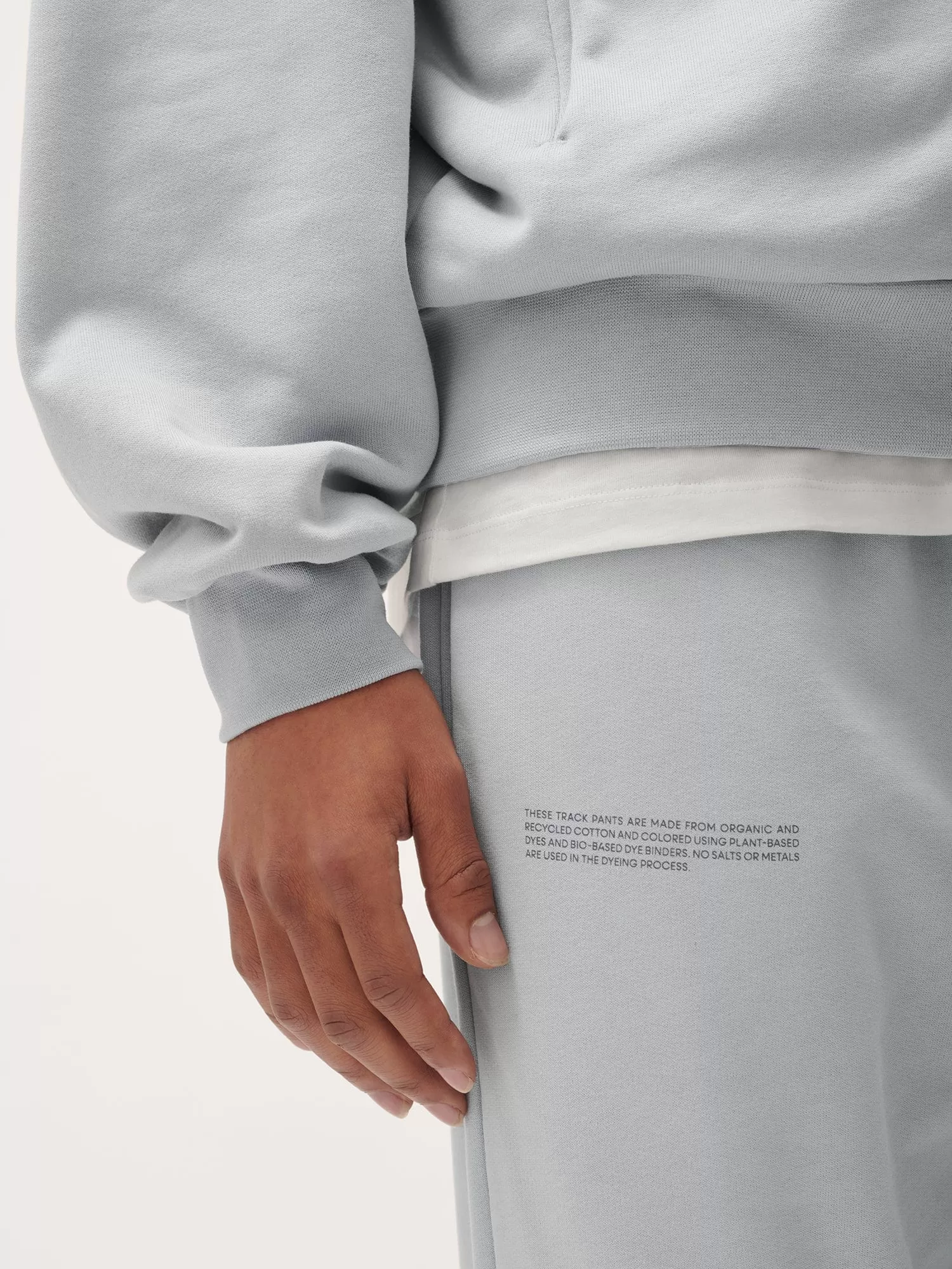 Natural Dye Track Pants—midnight fog grey