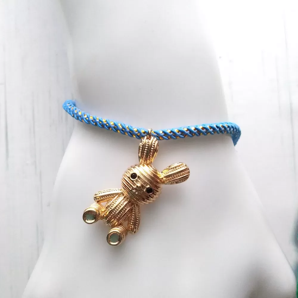 Olivia 2 'Bunnigurumi' Metallic Cord Slider Bracelet