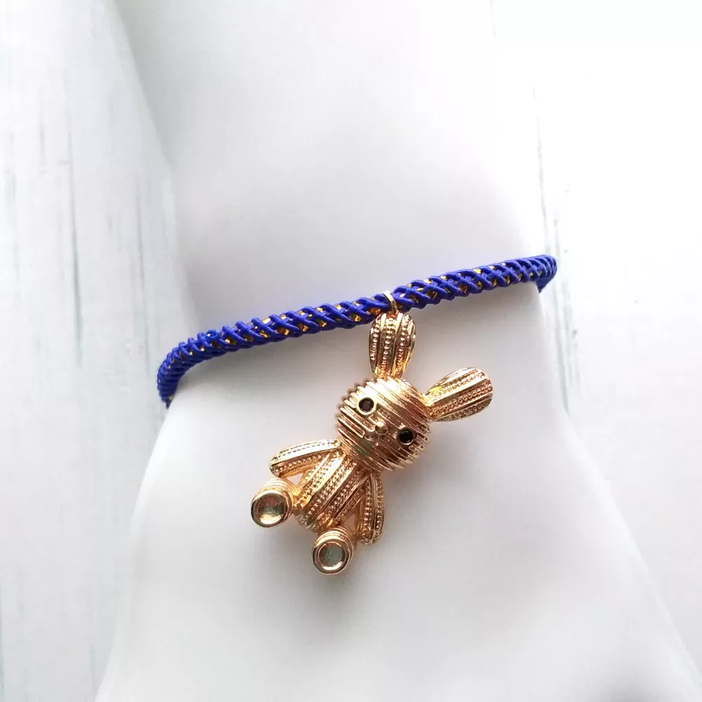 Olivia 2 'Bunnigurumi' Metallic Cord Slider Bracelet