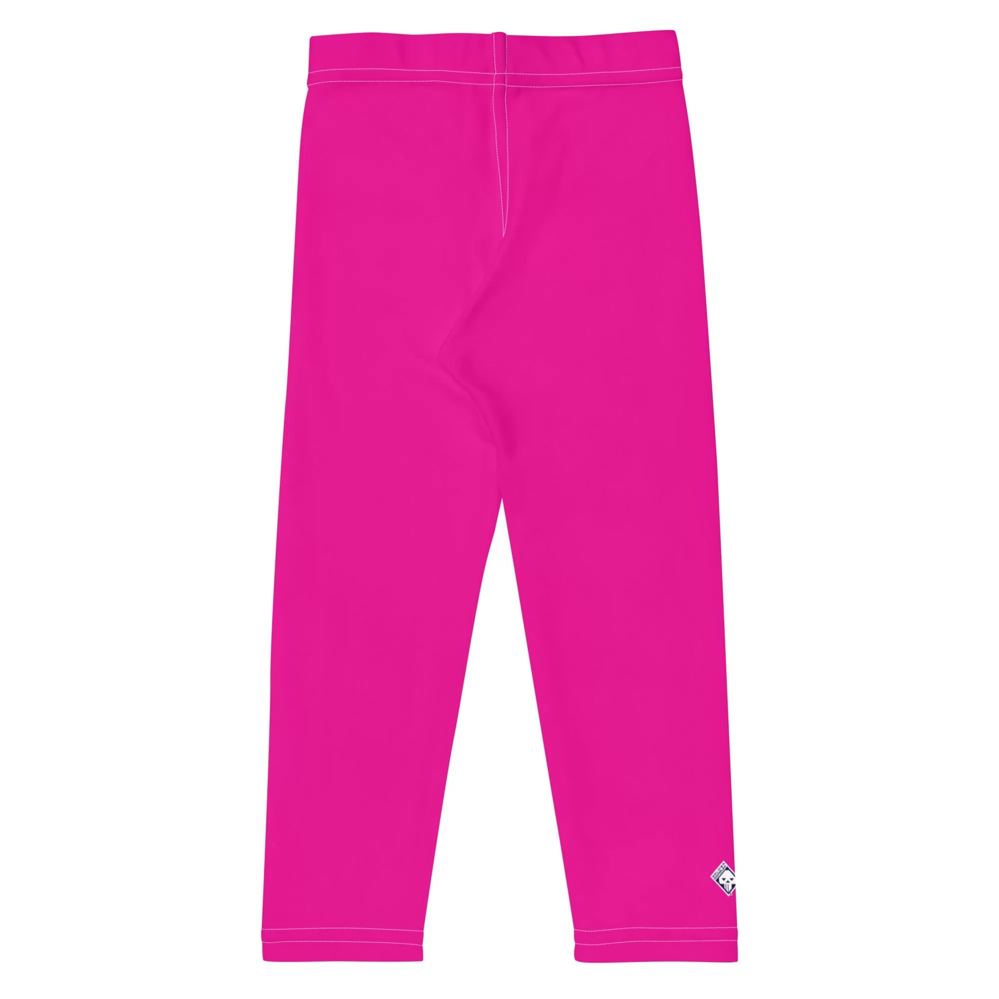 Playtime Perfection: Solid Color Workout Leggings for Girls - Hollywood Cerise