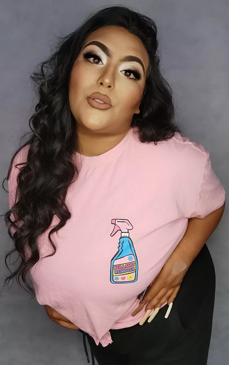 Plus Size B/S Remover Explicit Pink T-Shirt