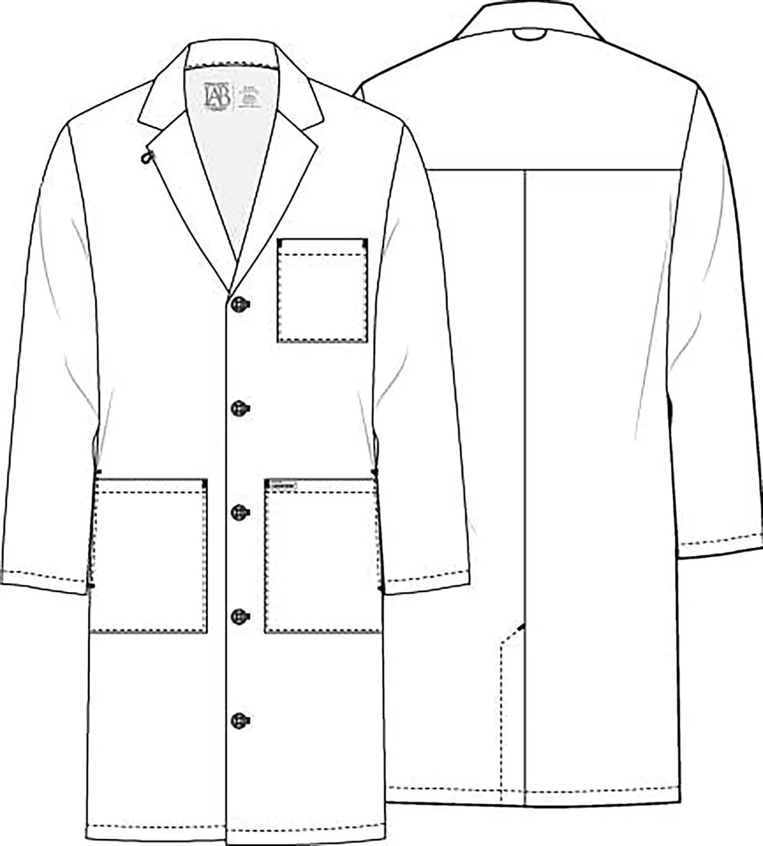 Project Lab by Cherokee  38" Men's Lab Coat CK412