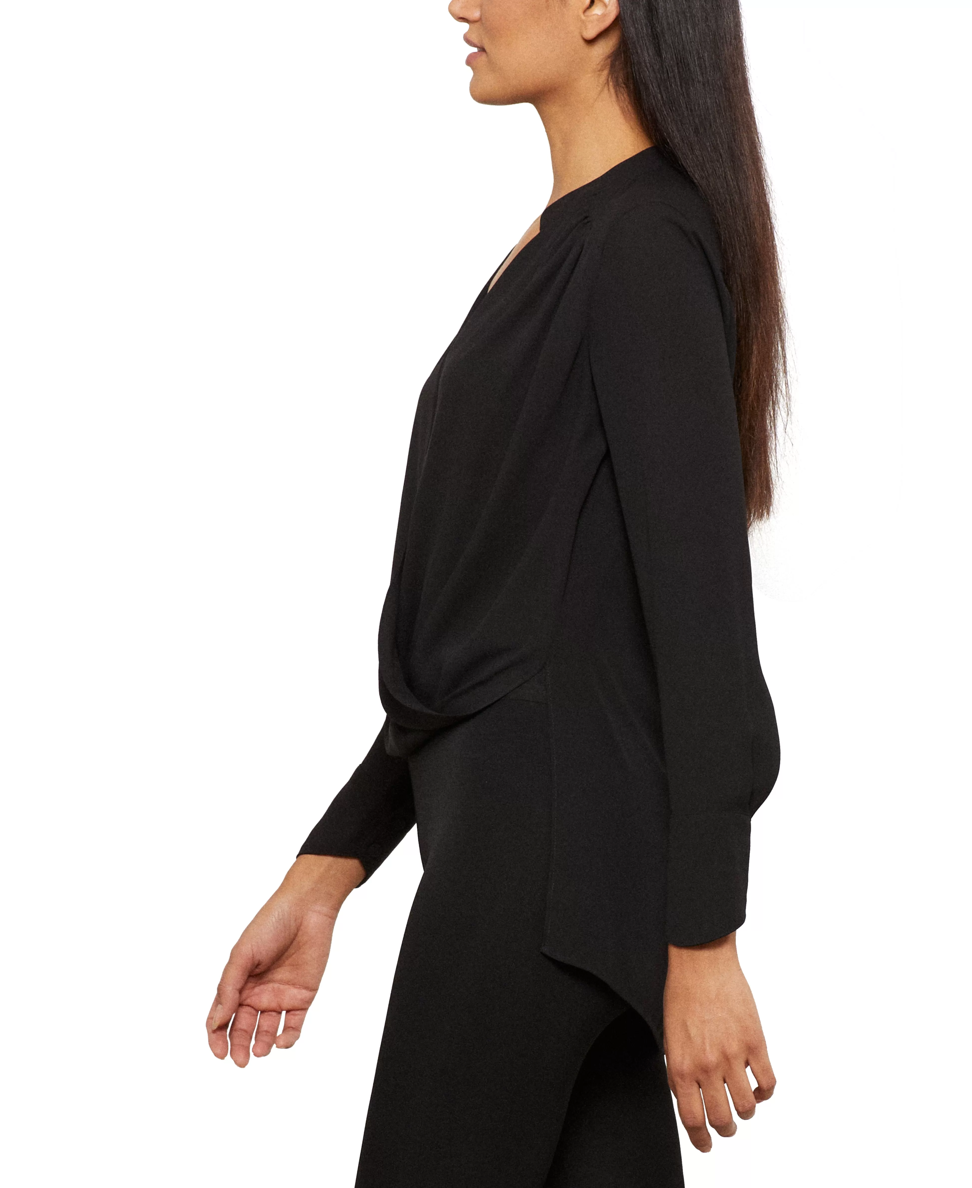 "JAKLYN" DRAPED FRONT BLOUSE