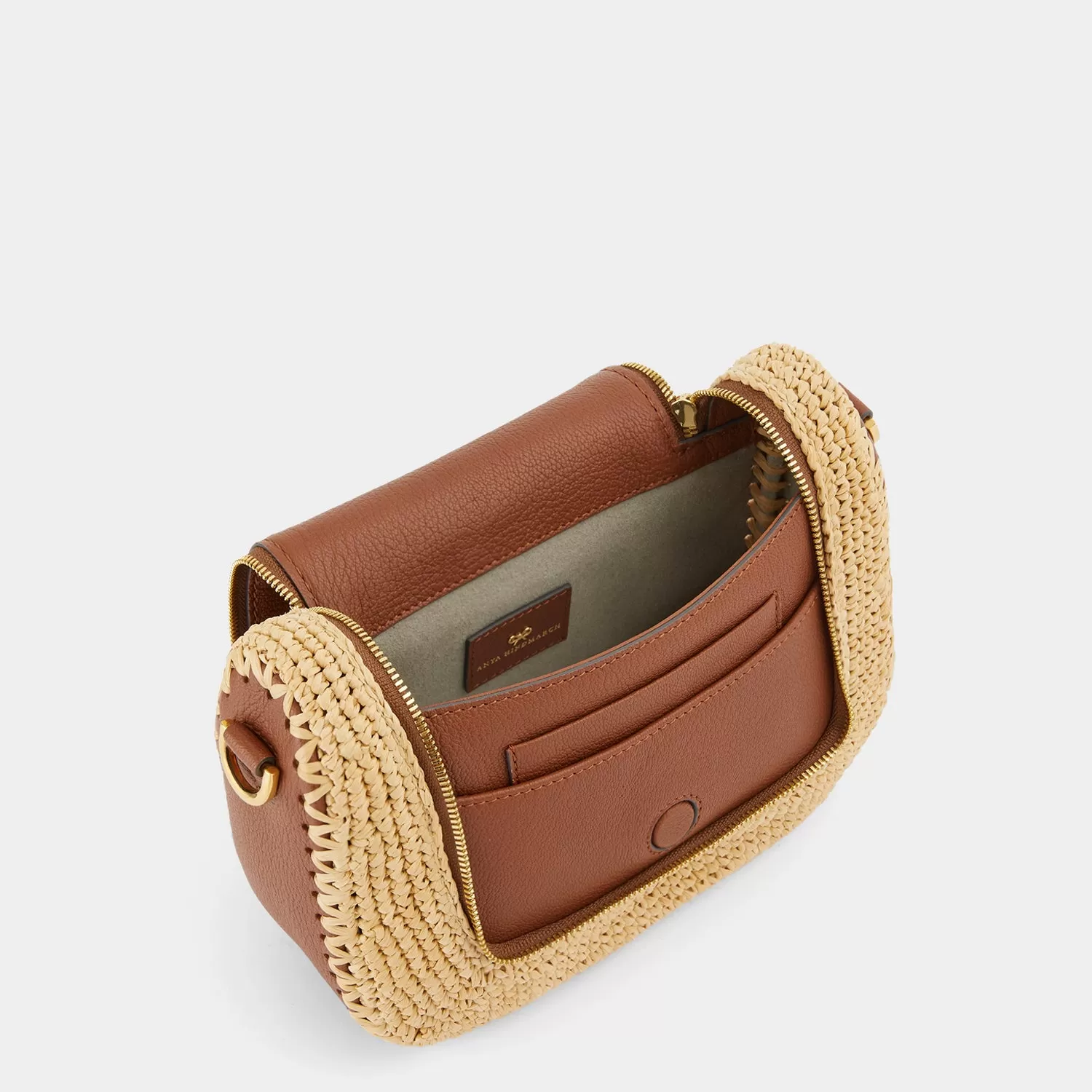 Raffia Small Vere Soft Satchel Cross-body