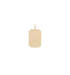 Rectangle Engraving Pendant 14K